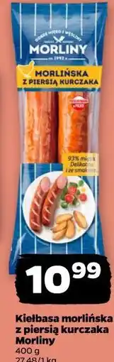 Netto Kiełbasa morlińska z piersią kurczaka Morliny oferta