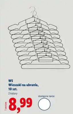 Lidl Wieszaki na ubrania 10szt oferta