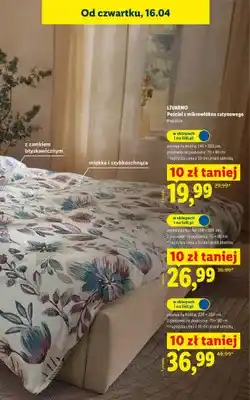 Lidl Pościel z mikrowłókna satynowego 140x200cm + 70x80cm oferta