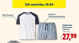 Lidl Piżama męska z bawełny oferta