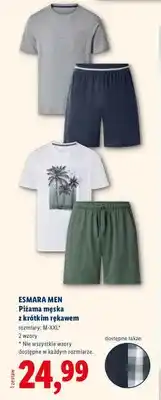 Lidl Piżama męska z krótkim rękawem oferta