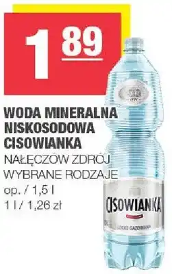 Spar Woda mineralna niskogazowana Cisowianka oferta