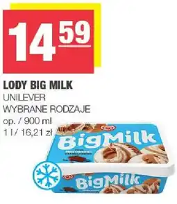 Spar Lody Big Milk wybrane rodzaje oferta