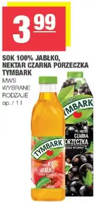 Spar Sok 100% jabłko, nektar czarna porzeczka Tymbark oferta