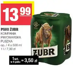 Spar Piwo żubr puszka oferta