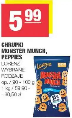 Spar Chrupki Monster Munch, Peppies wybrane rodzaje oferta