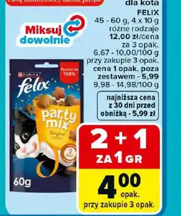 Carrefour Purina Przysmaki dla kota Felix oferta