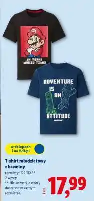 Lidl T-shirt młodzieżowy z bawełny oferta