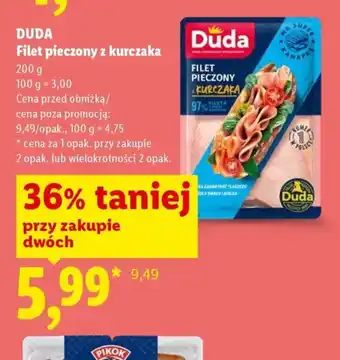 Lidl Duda Filet pieczony z kurczaka oferta