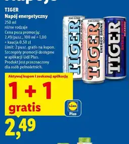 Lidl Tiger Napój energetyczny oferta