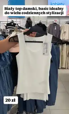 Pepco Top damski biały basic oferta