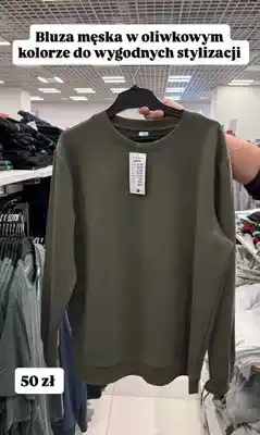 Pepco Bluza męska w kolorze oliwkowym oferta