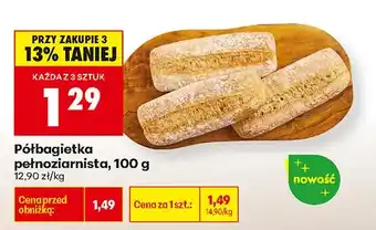 Biedronka Półbagietka pełnoziarnista oferta