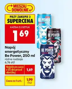 Biedronka Napój energetyczny Be Power różne rodzaje oferta
