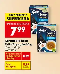 Biedronka Karma dla kota Zupa różne rodzaje oferta