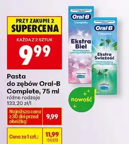 Biedronka Pasta do zębów Complete Ekstra Biel oferta