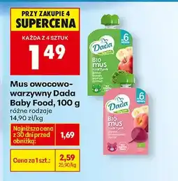 Biedronka Mus owocowo-warzywny różne rodzaje oferta