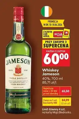 Biedronka Whiskey Jameson oferta