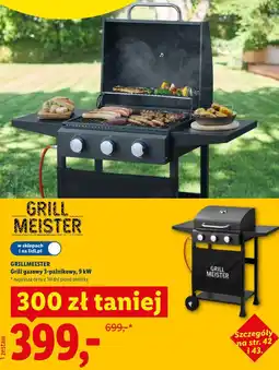 Lidl Grill gazowy 3-palnikowy, 9 kW GRILLMEISTER oferta