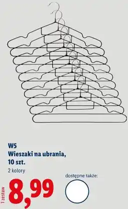 Lidl W5 Wieszaki na ubrania, 10 szt oferta