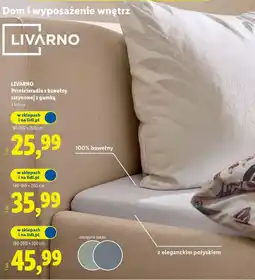 Lidl LIVARNO Prześcieradło z bawełny satynowej z gumką oferta