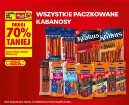 Biedronka WSZYSTKIE PACZKOWANE KABANOSY oferta