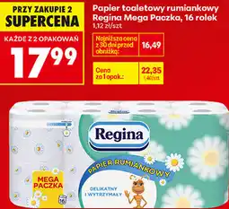 Biedronka Papier toaletowy rumiankowy Regina Mega Paczka, 16 rolek oferta