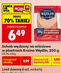 Biedronka Schab wędzony na wiśniowo w plastrach Kraina Wędlin oferta