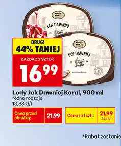 Biedronka Lody Jak Dawniej Koral oferta