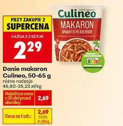 Biedronka Danie makaron Culineo oferta