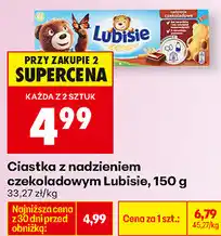 Biedronka Ciastka z nadzieniem czekoladowym Lubisie oferta