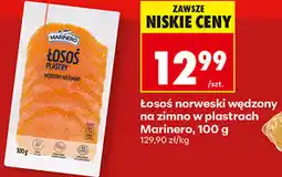 Biedronka Łosoś norweski wędzony na zimno w plastrach Marinero oferta
