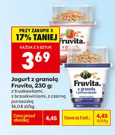 Biedronka Jogurt z granolą Fruvita oferta