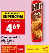 Biedronka Ciastka kakao Hit oferta