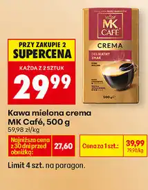 Biedronka Kawa mielona crema MK Café oferta