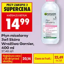 Biedronka Płyn micelarny 3w1 Skóra Wrażliwa Garnier oferta