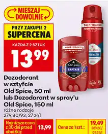 Biedronka Dezodorant w sztyfcie Old Spice, 50 ml lub Dezodorant w spray'u Old Spice, 150 ml oferta