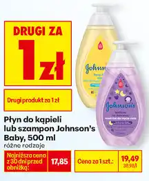 Biedronka Płyn do kąpieli lub szampon Johnson's Baby oferta