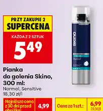 Biedronka Pianka do golenia Skino, 300 ml: Normal, Sensitive oferta
