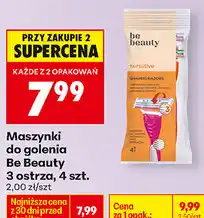 Biedronka Maszynki do golenia Be Beauty 3 ostrza, 4 szt oferta
