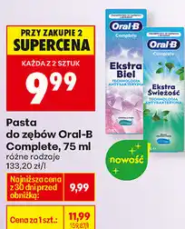 Biedronka Pasta do zębów Oral-B Complete, 75 ml różne rodzaje oferta