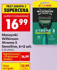 Biedronka Maszynki Wilkinson Xtreme 3 Sensitive, 6+2 szt oferta