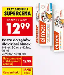 Biedronka Pasta do zębów dla dzieci elmex: 1-6 lat, 50 ml 6-12 lat, 75 ml oferta