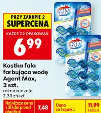 Biedronka Kostka fala farbująca wodę Agent Max oferta