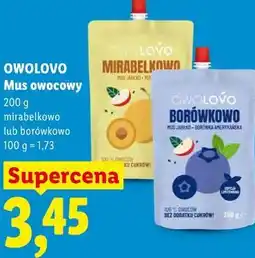 Lidl Mus owocowy Owolovo oferta