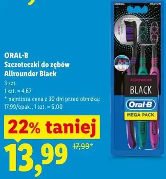 Lidl Szczoteczki do zębów Allrounder Black ORAL-B oferta