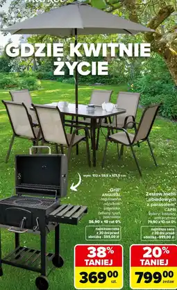 Carrefour Market Zestaw mebli obiadowych z parasolem* CAPRI kolory: beżowy, antracytowy oferta