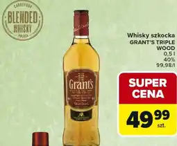 Carrefour Market Whisky szkocka GRANT'S TRIPLE WOOD oferta