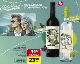 Carrefour Market Wino CARLO ROSSI ZINFANDEL, CARLO ROSSI VINHO VERDE 0,75 l 9-14% białe, czerwone półwytrawne oferta