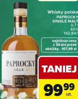 Carrefour Market Whisky polska PAPROCKY SINGLE MALT oferta
